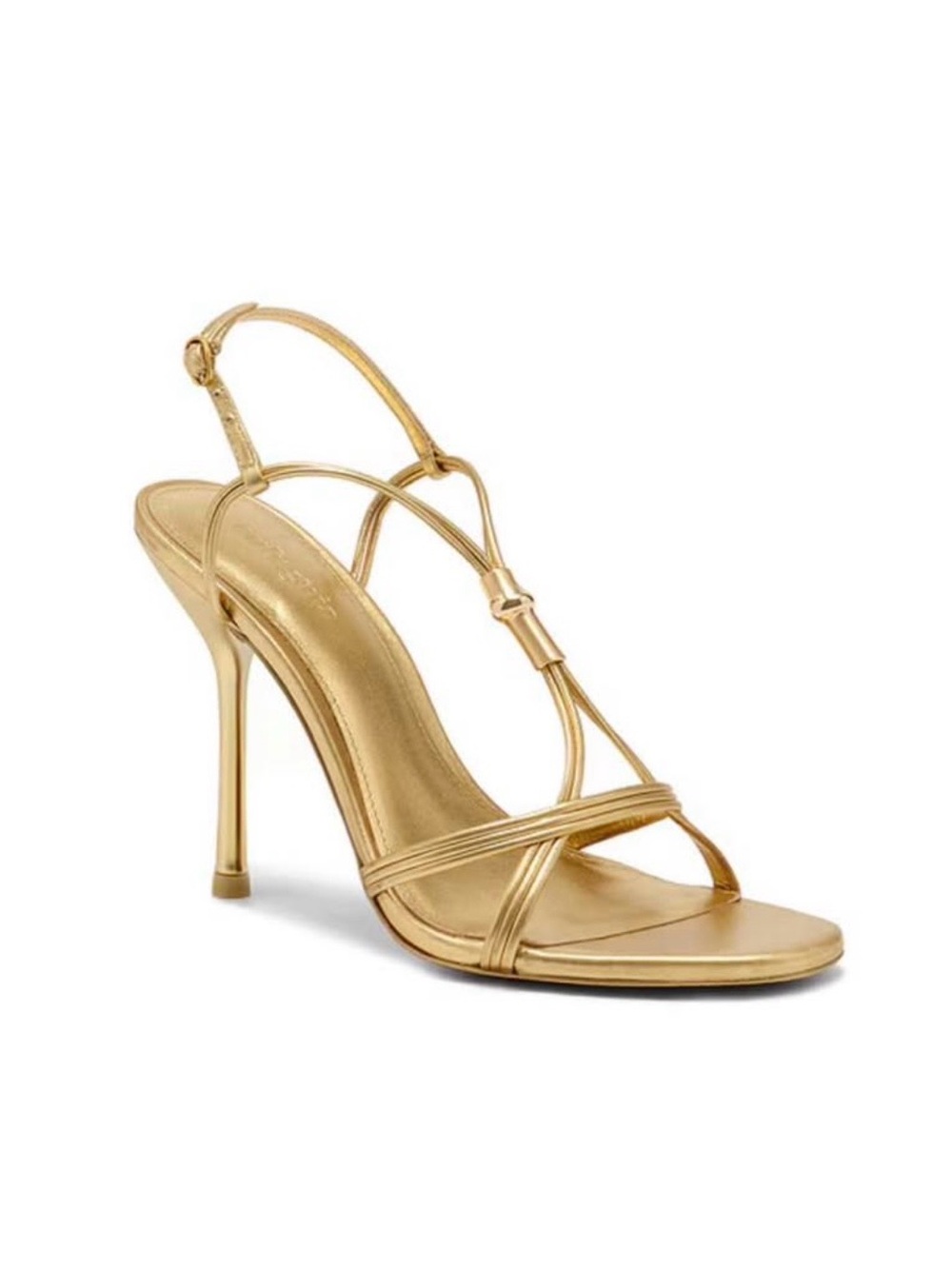 Gold Strappy Stiletto Sandal - Women